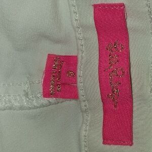 Lilly Pulitzer Pink Script Logo on Mint Green Fabric